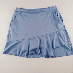 Greg Norman Crossover Flounce Pull-On Skort Women's Size Small Sweet Iris Blue